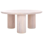 Table basse ronde – trépied à 3 pieds | Blanc délavé, noir, marron, bordeaux