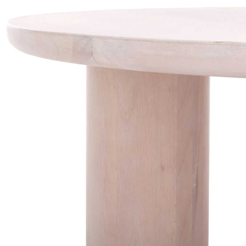 Table basse ronde – trépied à 3 pieds | Blanc délavé, noir, marron, bordeaux