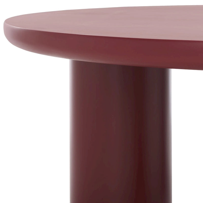 Table basse ronde – trépied à 3 pieds | Blanc délavé, noir, marron, bordeaux