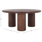 Table basse ronde – trépied à 3 pieds | Blanc délavé, noir, marron, bordeaux