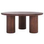 Table basse ronde – trépied à 3 pieds | Blanc délavé, noir, marron, bordeaux
