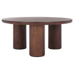Table basse ronde – trépied à 3 pieds | Blanc délavé, noir, marron, bordeaux