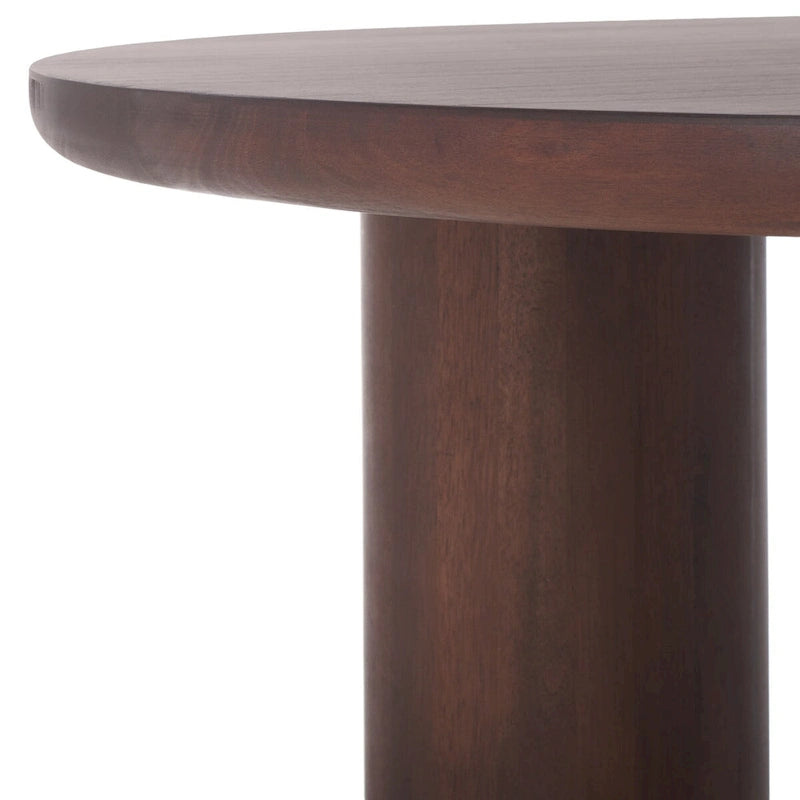 Table basse ronde – trépied à 3 pieds | Blanc délavé, noir, marron, bordeaux