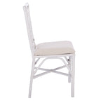 Fauteuil d'appoint en rotin noir/blanc et blanc avec coussin, lot de 2