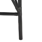Fauteuil d'appoint en rotin noir/blanc et blanc avec coussin, lot de 2